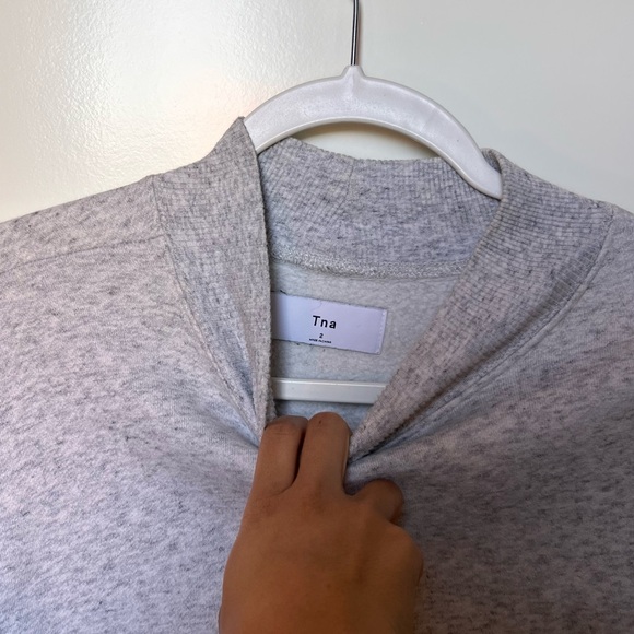 Aritzia TNA Light Gray Mock Neck Sweater - Picture 2 of 4
